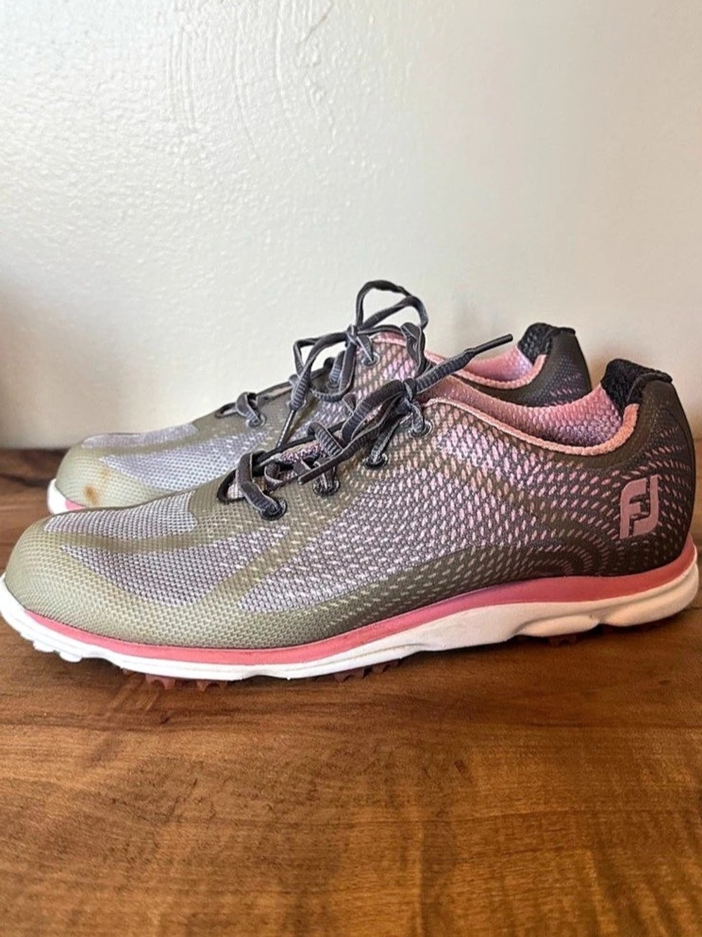 FootJoy Flex Golf Shoes Women's Athletic Shoes Gray & Pink size 7